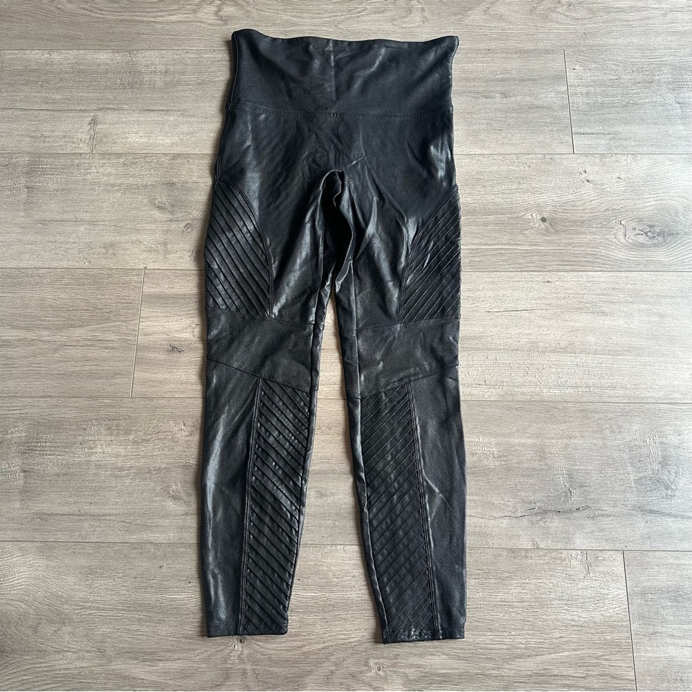 Spanx Moto Faux Leather leggings - size XL